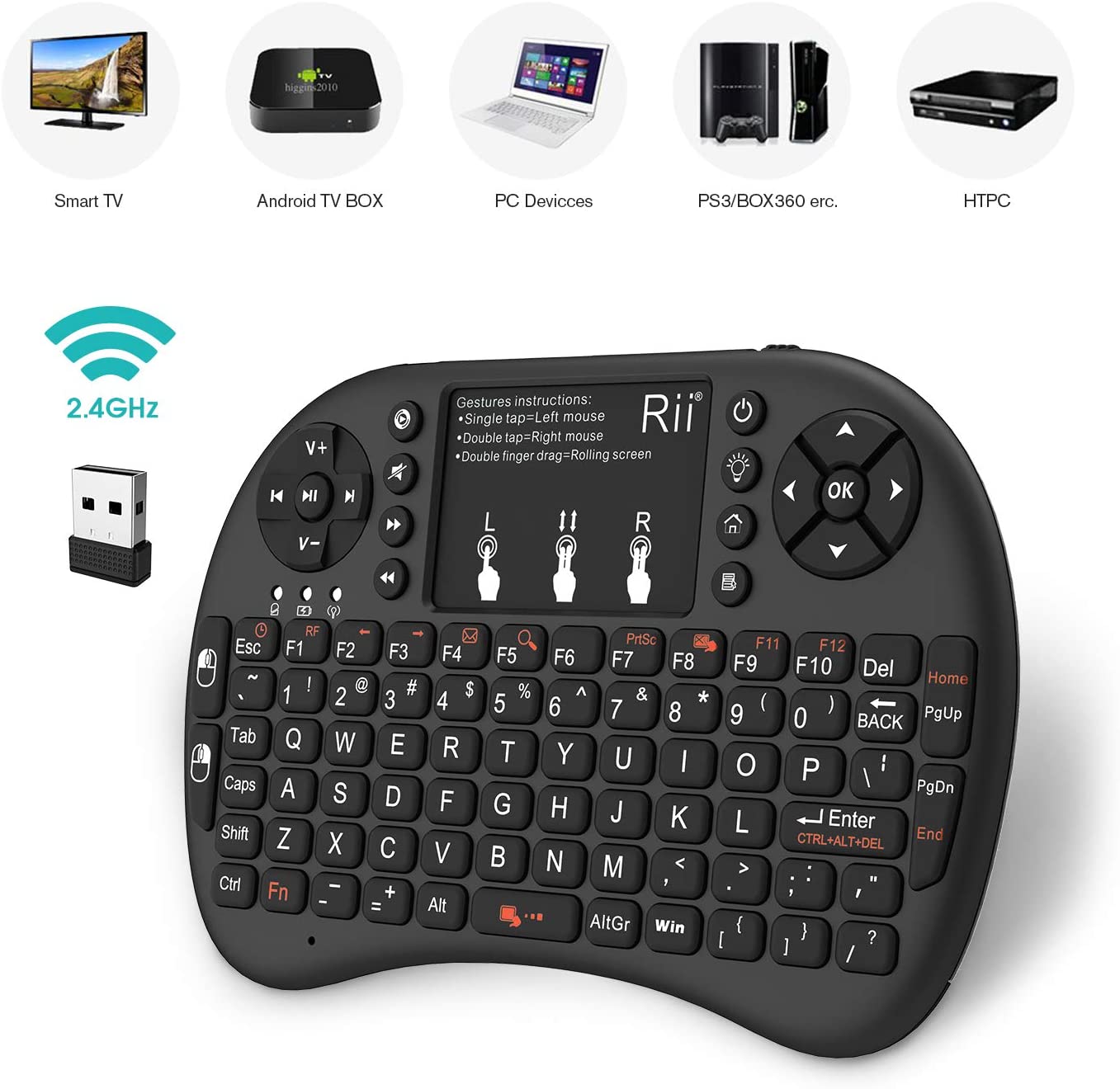 Mini clavier rétroéclairé sans fil portable avec pavé tactile Mini clavier rétroéclairé sans fil portable avec pavé tactile